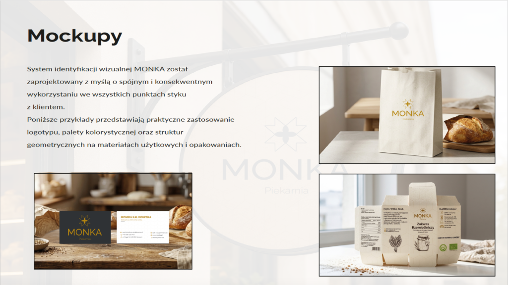 piekarnia MONKA, projekt Zacznij od Projektu Wyzwanie projektowe – branding piekarni rzemieślniczej MONKA