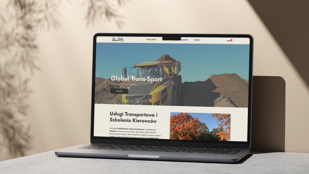 strona firmy transportowej, projekt Zacznij od Projektu projekty stron internetowych